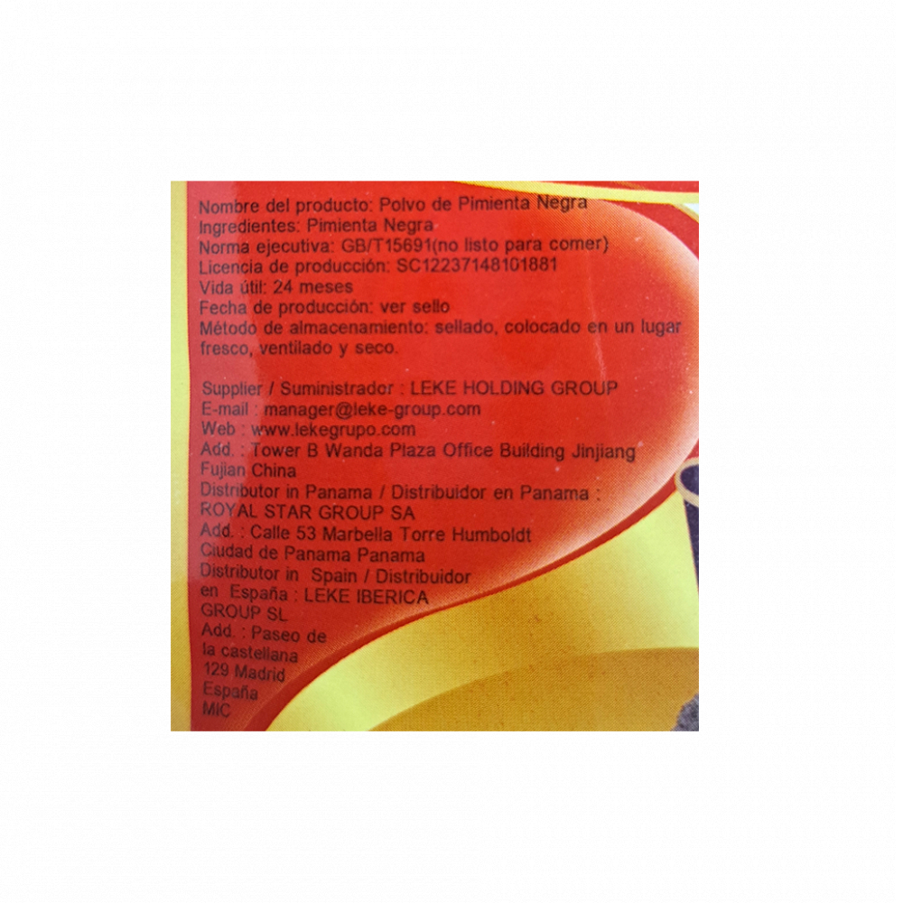 Pimienta negra en polvo Sabrosísimo (43 g / 1.52 oz) - Miniatura 2