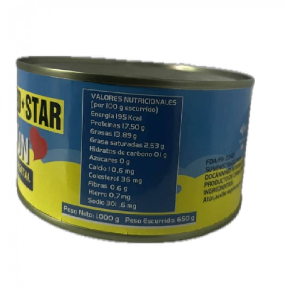 Atún en aceite vegetal Docanned (1 kg / 2.2 lb) - Miniatura 2