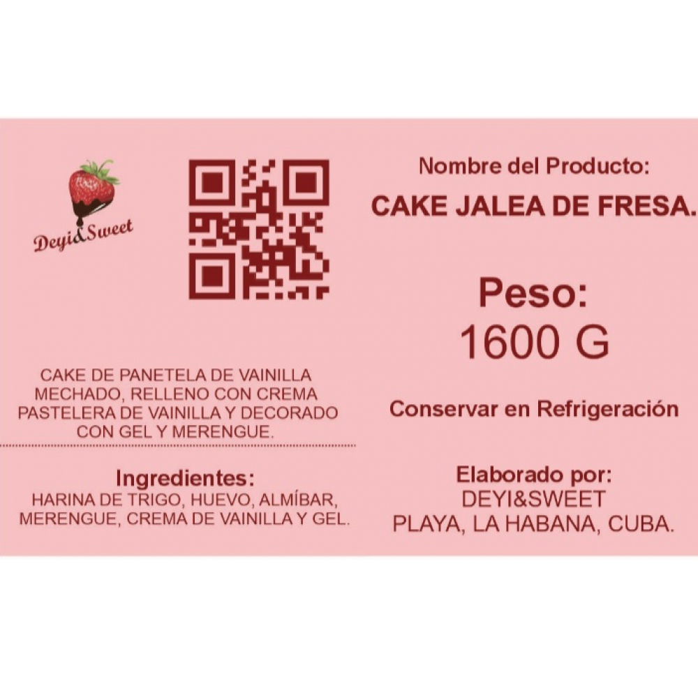 Cake jalea de fresa (12 personas) - Miniatura 4