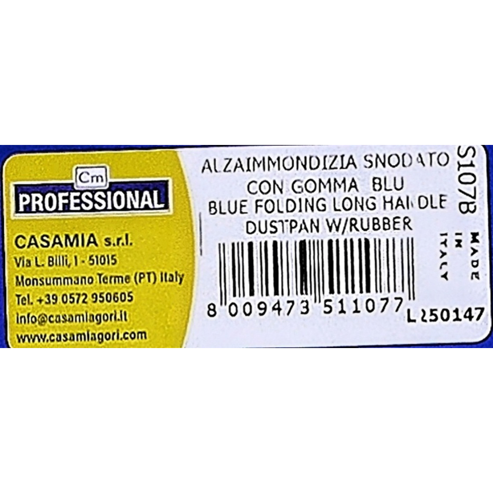 Recogedor con caucho de mango largo plegable azul Cm Profecional - Miniatura 4