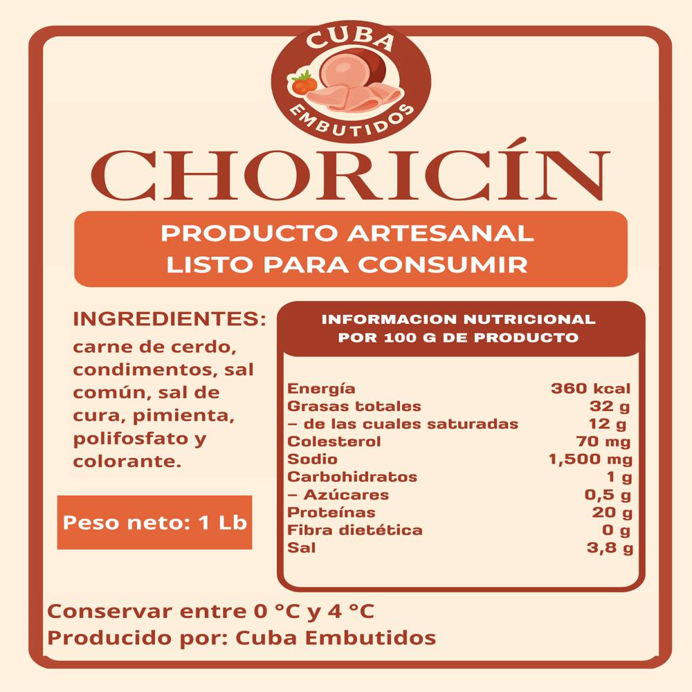 Choricín Cuba Embutidos (454 g / 1 lb) - Miniatura 2