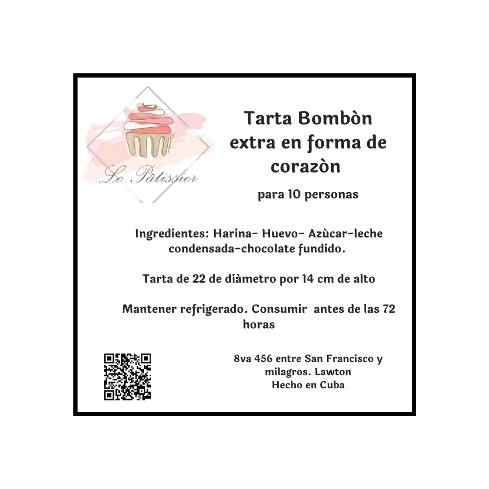 Tarta bombón extra con forma de corazón Le Patissier (10 personas) - Miniatura 3