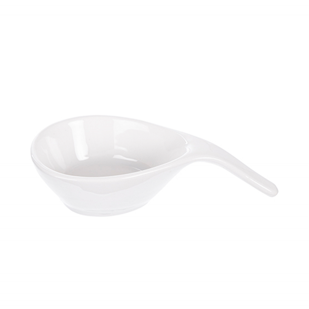 Cuenco de cerámica blanca forma cucharón 14 cm Casa y Menaje - Imagen 1