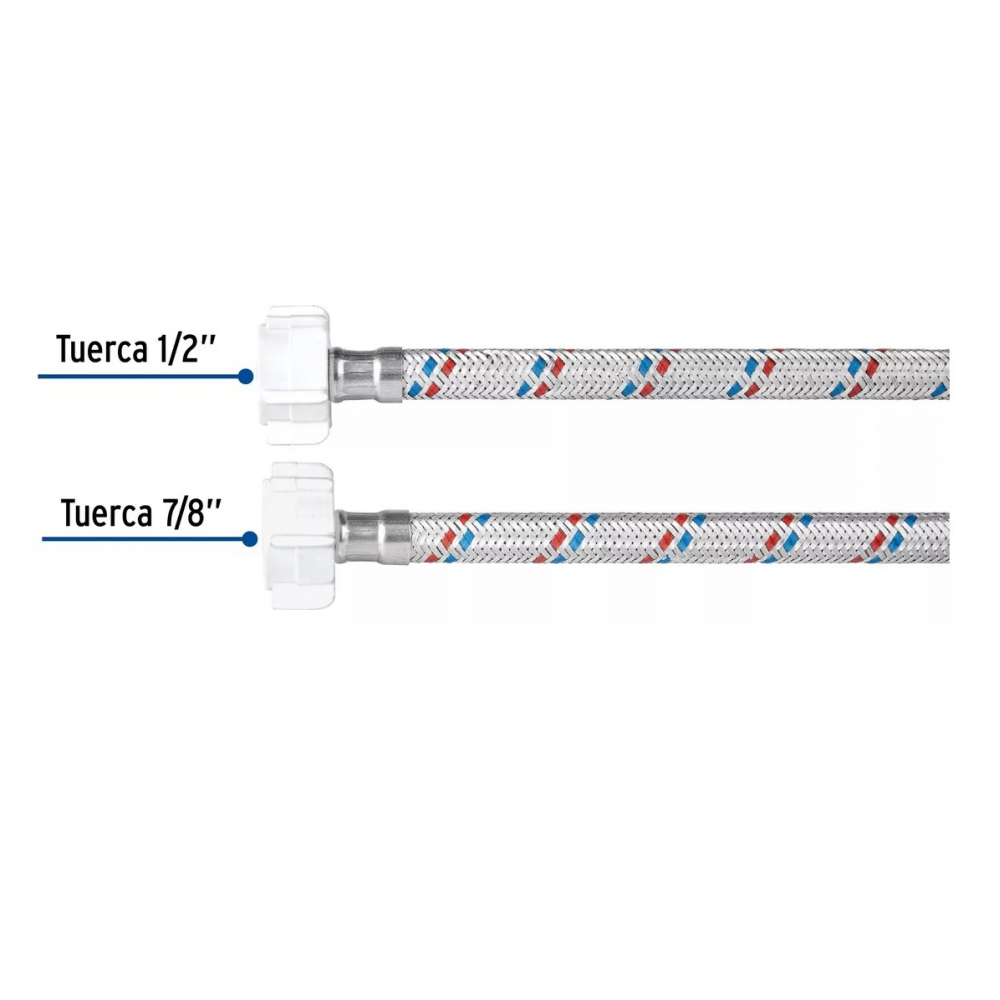 Latiguillo de 1/2 x 7/8 pulgada - manguera flexible de aluminio Foset - Miniatura 3