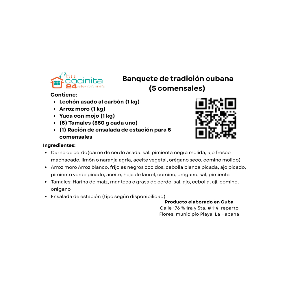 Combo: Banquete de tradición cubana Tucocinita24 (15 comensales) - Miniatura 3