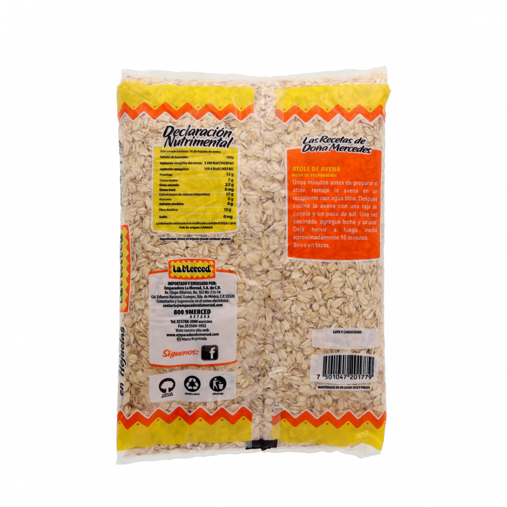 Avena en hojuelas La Merced (1 kg / 2.2 lb) - Miniatura 2