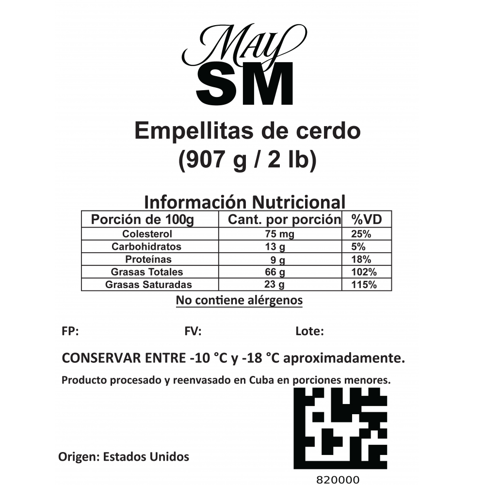 Empellitas de cerdo May SM (907 g / 2 lb) - Miniatura 3