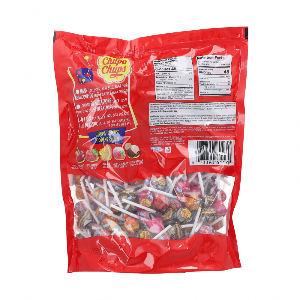 Paquete de mini chupa chupa sabores surtidos Chupa chups (1.44 kg / 3.17 lb) - Miniatura 3