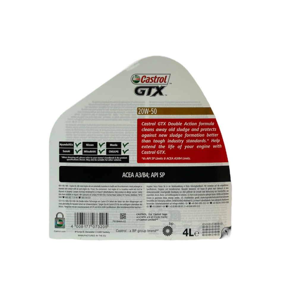 Aceite de motor Castrol GTX 20W-50 (4 L) - Miniatura 3