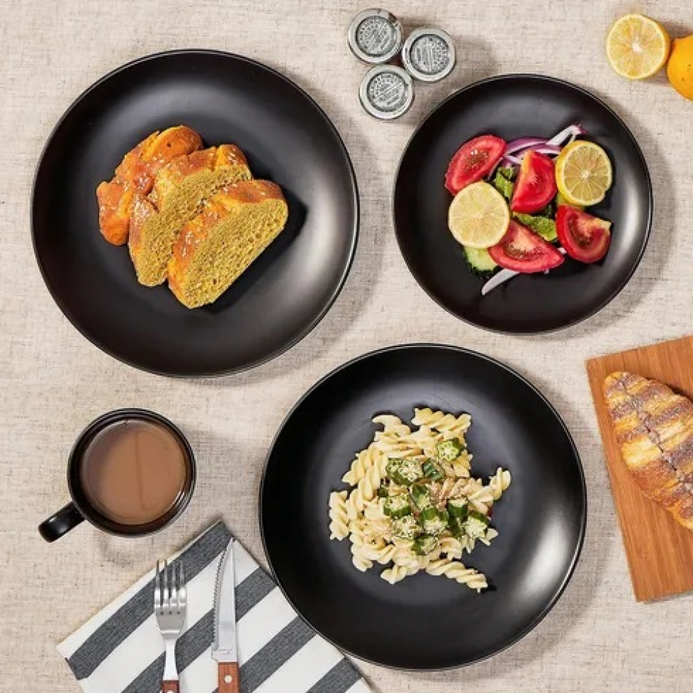 Plato llano color negro Kulsan - Miniatura 2