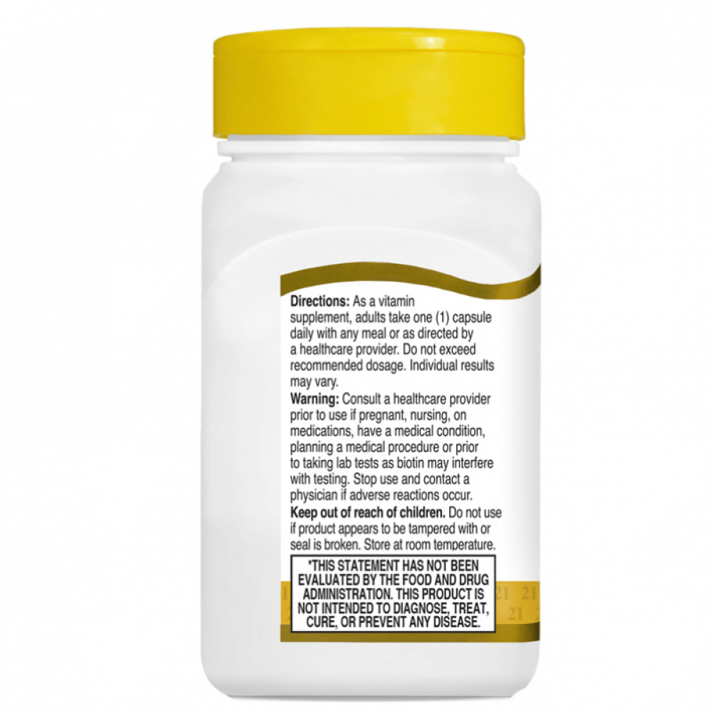 Biotina 5000 mcg 21st Century (110 cápsulas) - Miniatura 4