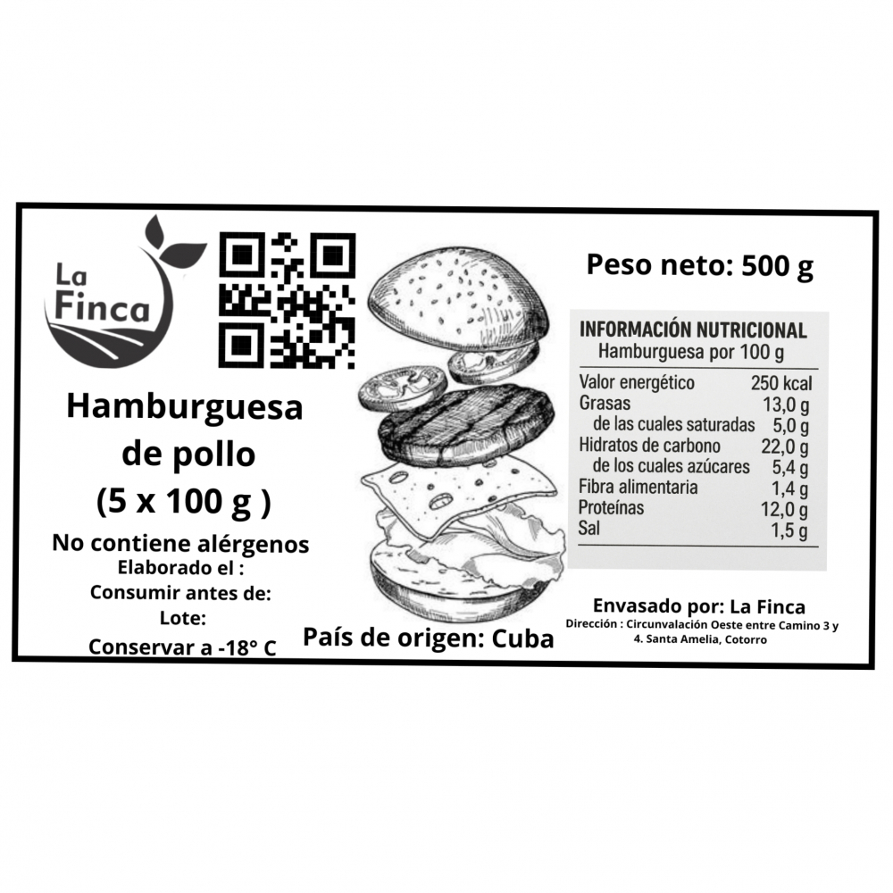 Hamburguesas de pollo (5 x 100 g / 3.53 oz) - Miniatura 4