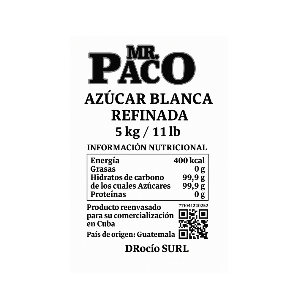 Azúcar blanca refinada Mr. Paco (5 kg / 11 lb) - Miniatura 2