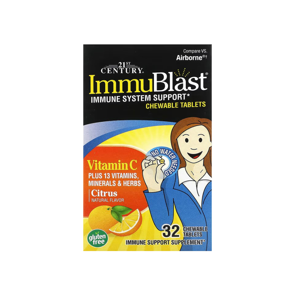 ImmuBlast. Vitamina C con vitaminas + minerales + hierbas 21st Century (32 tabletas) - Miniatura 3