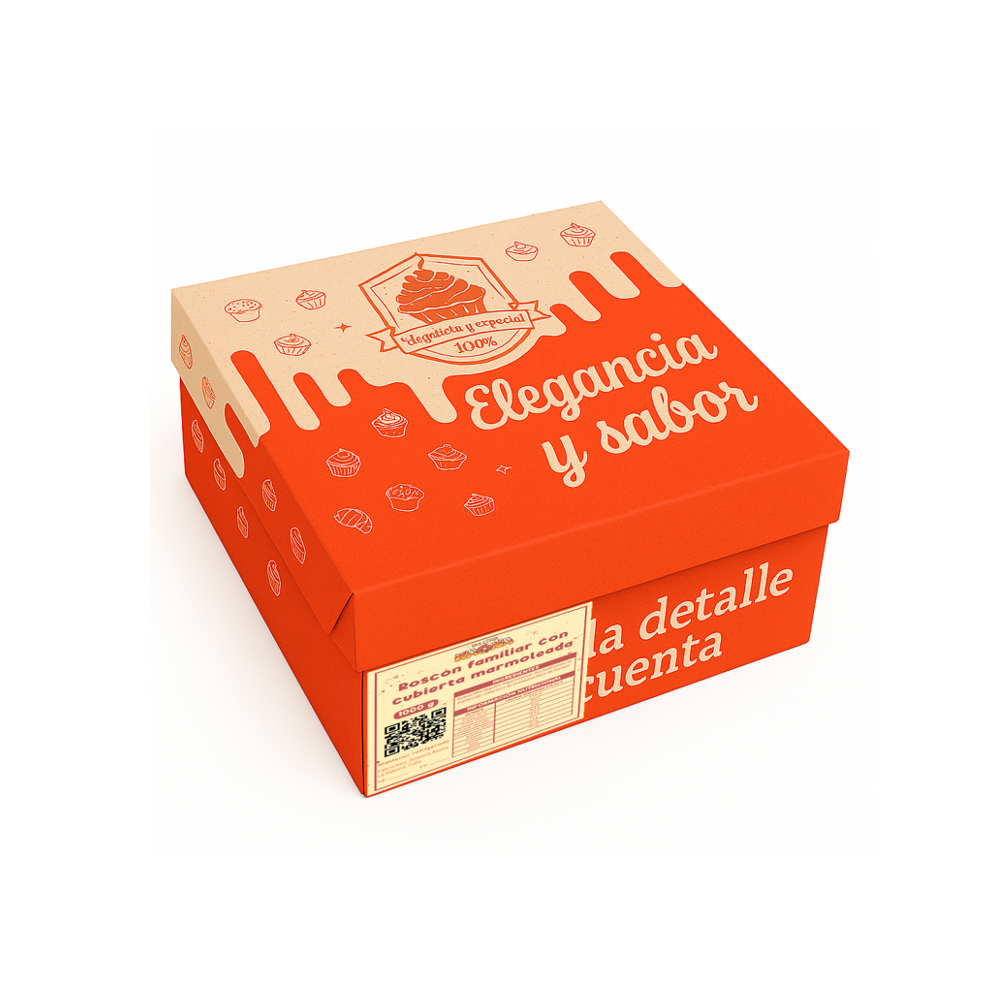 Roscón familiar con cubierta marmoleada Kaona (10 comensales) - Miniatura 4