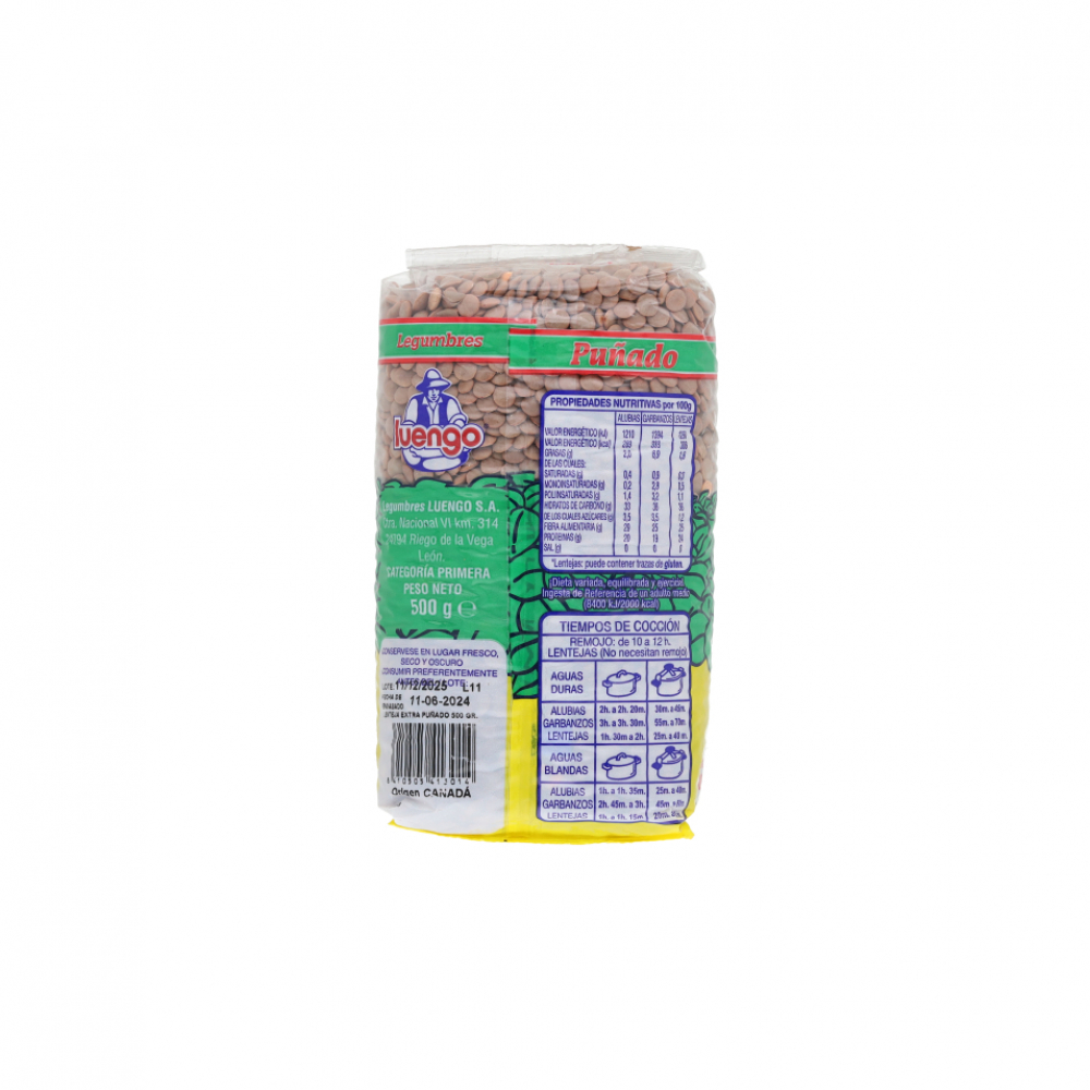 Lentejas castellanas Puñado (500 g / 1.10 lb) - Miniatura 2