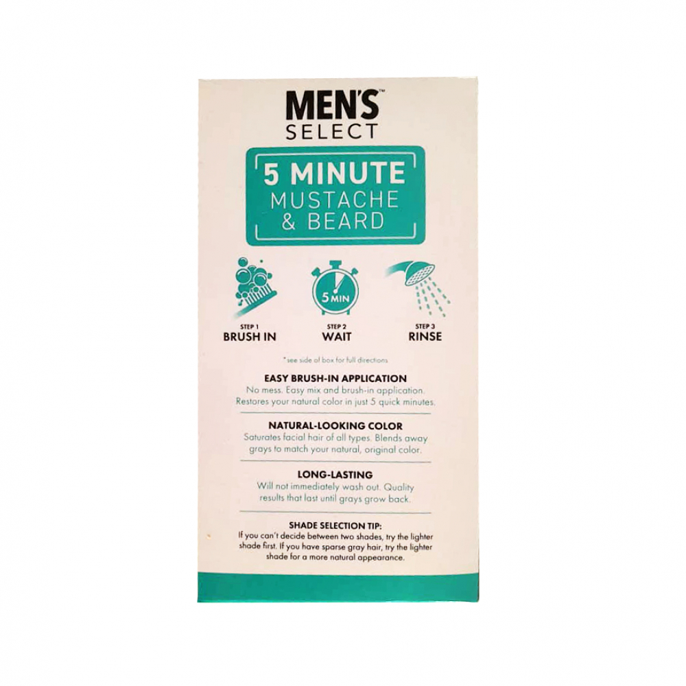 Tinte de bigote y barba para hombres. Color marrón oscuro (15 ml / 0.5 fl. oz) - Miniatura 2