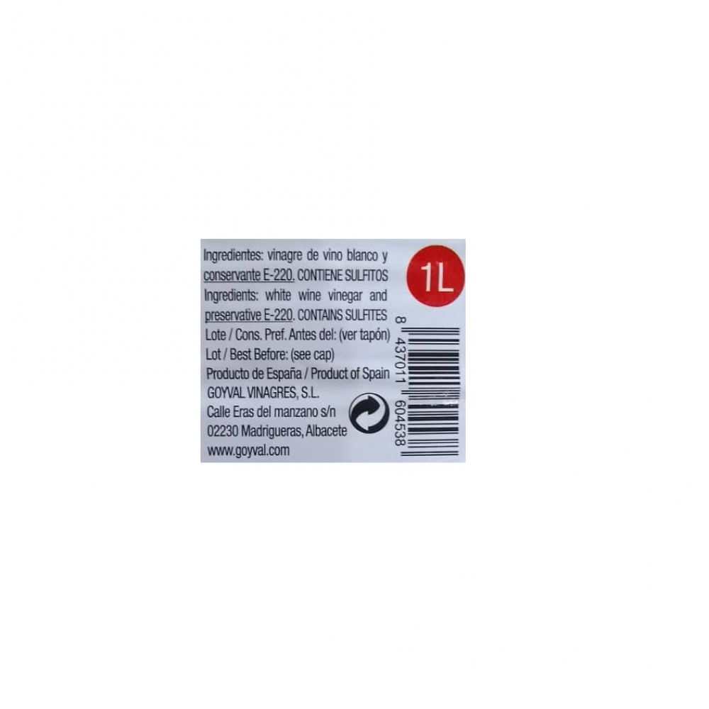 Vinagre de vino blanco Darro (2 x 1 L) - Miniatura 2