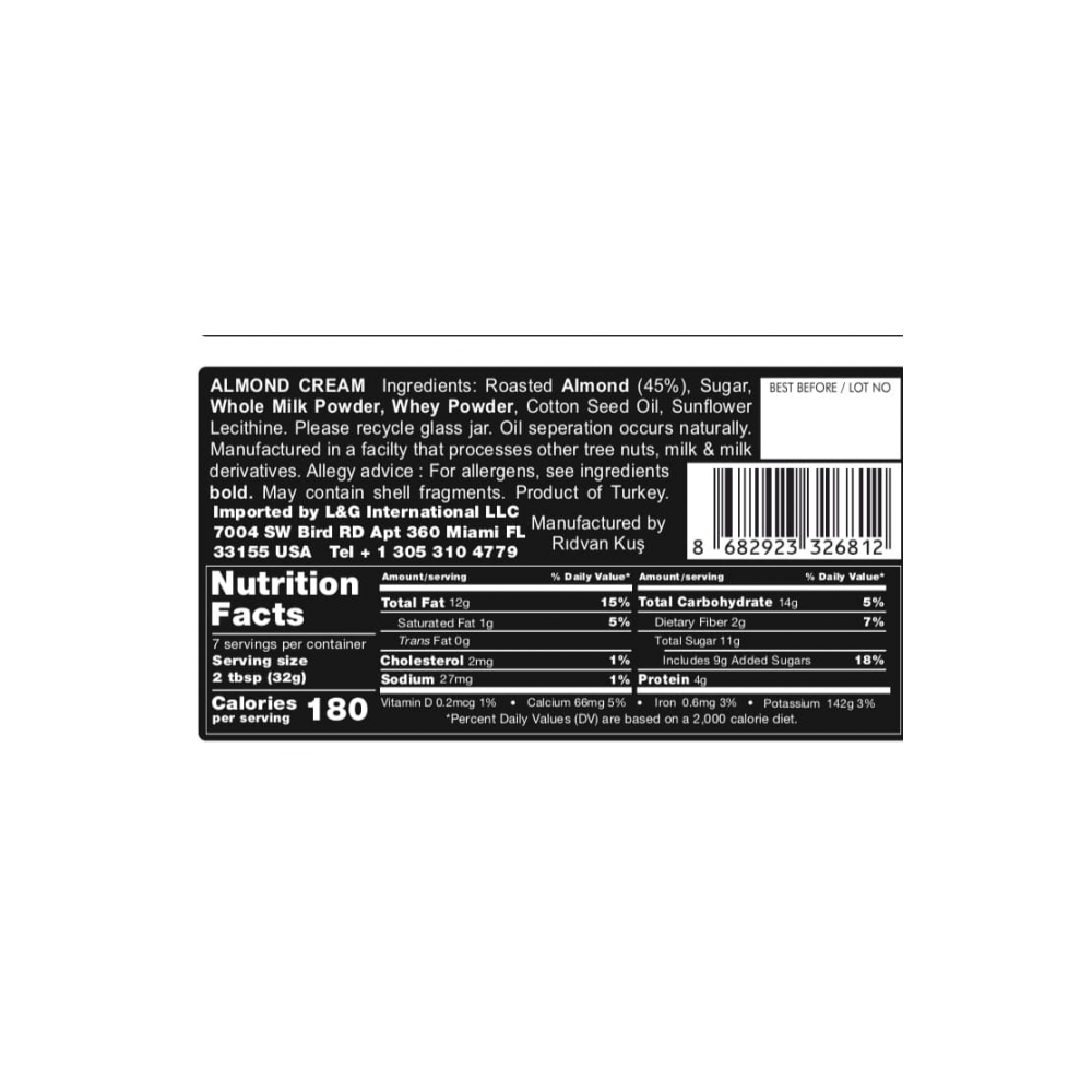 Crema de almendras para untar Nuttime (250 g / 8.80 oz) - Miniatura 2