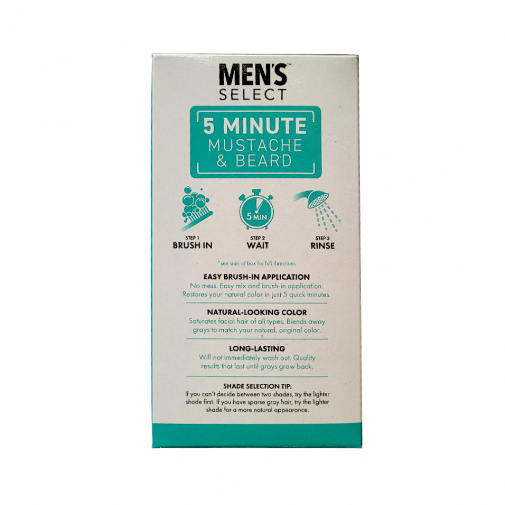 Tinte de bigote y barba para hombres. Color negro (15 ml / 0.5 fl. oz) - Miniatura 2