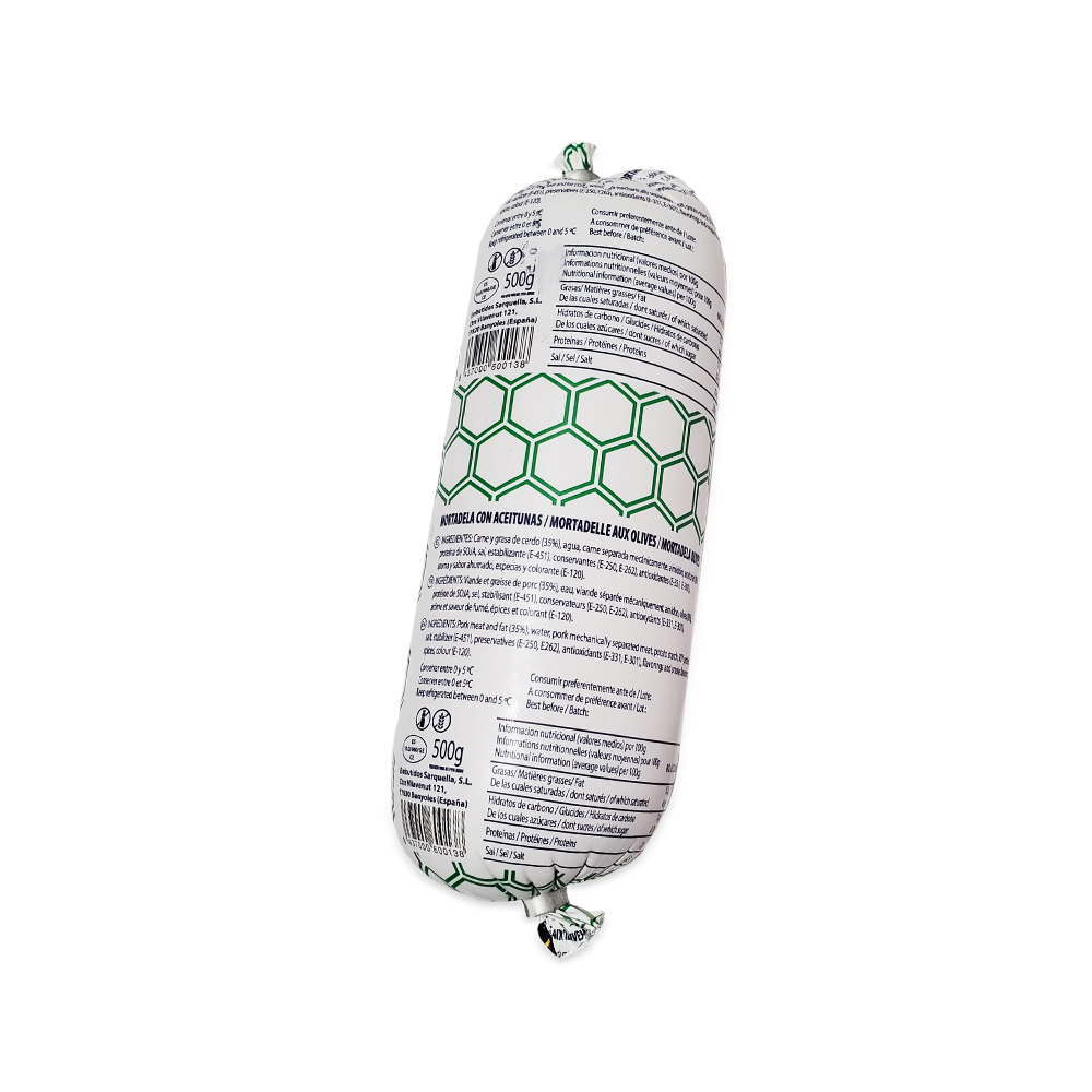 Mortadela con aceitunas YEYA (500 g / 1.10 lb) - Miniatura 3