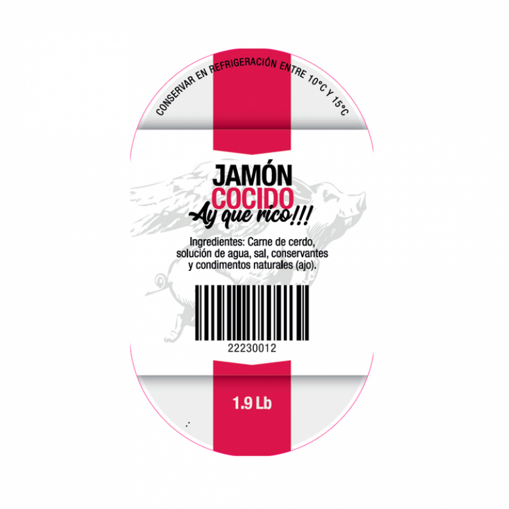 Jamón cocido Ay que rico (861.8 g / 1.9 lb) - Miniatura 2
