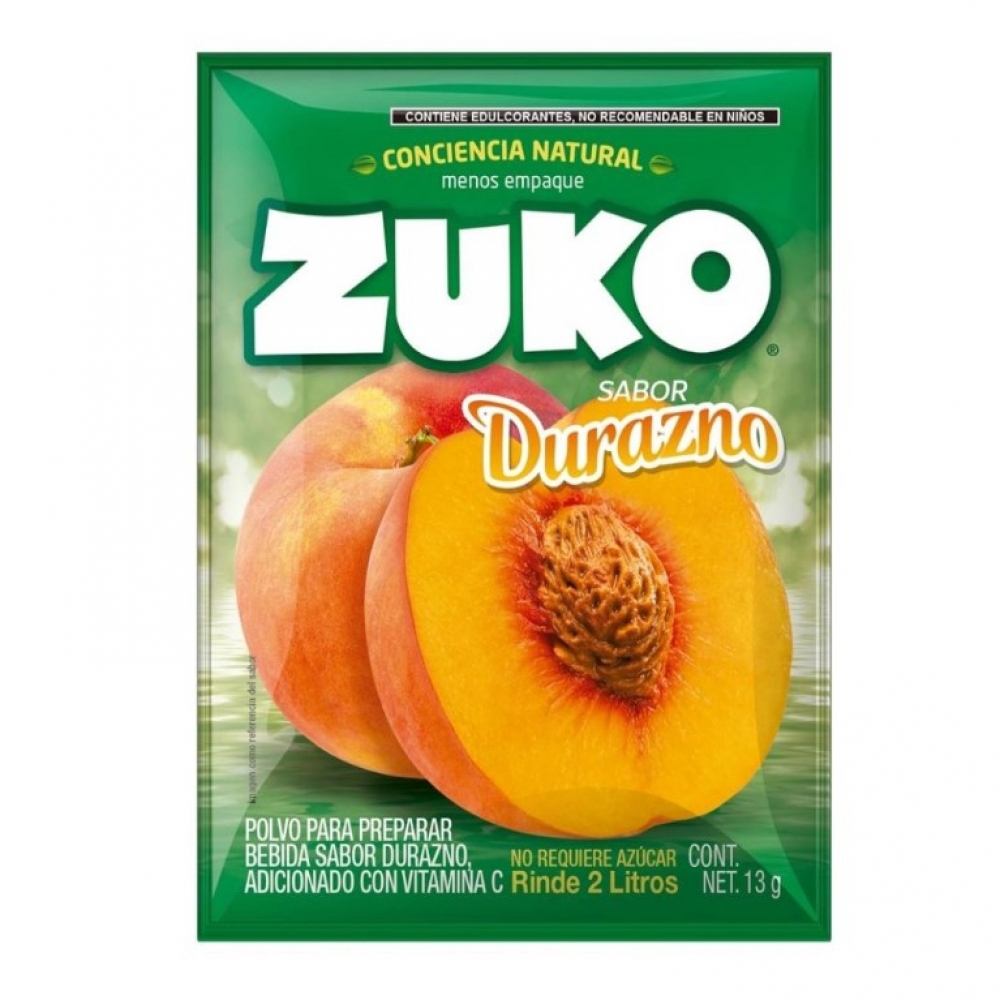 Refresco instantáneo sabor durazno Zuko (13 g) - Miniatura 3