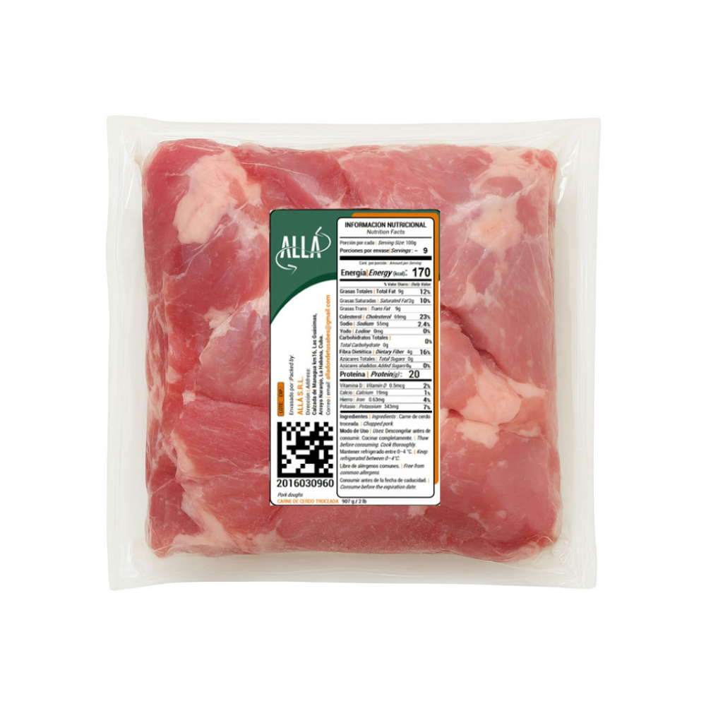 Carne de cerdo troceada ALLÁ (907 g / 2 lb) - Miniatura 3