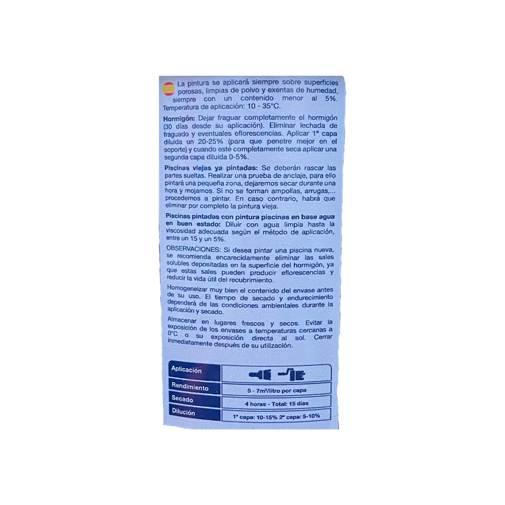 Pintura para piscina a base de agua color azul miramar Macy (4 L) - Miniatura 3