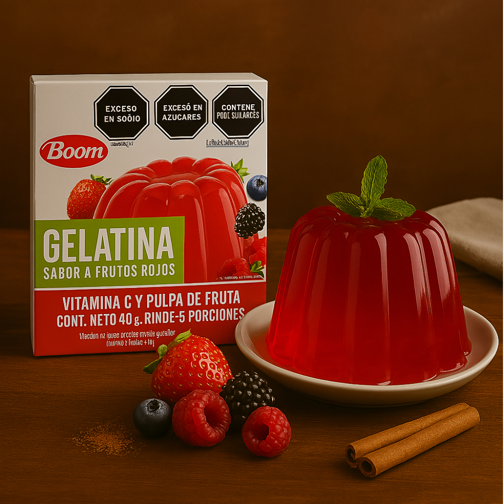 Gelatina sabor a frutos rojos Boom (40 g / 1.4 oz) - Miniatura 3