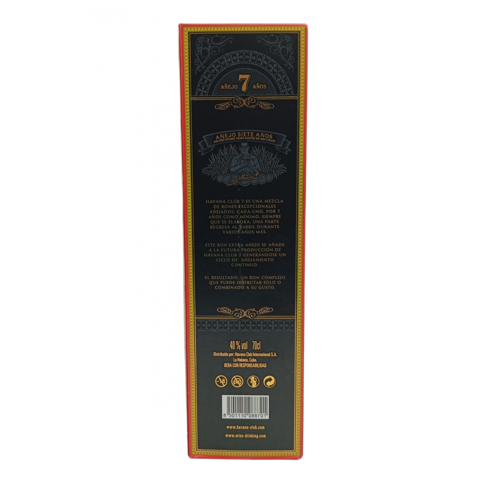 Botella de ron Añejo 7 Años 40 % vol Havana Club (700 ml) - Miniatura 2