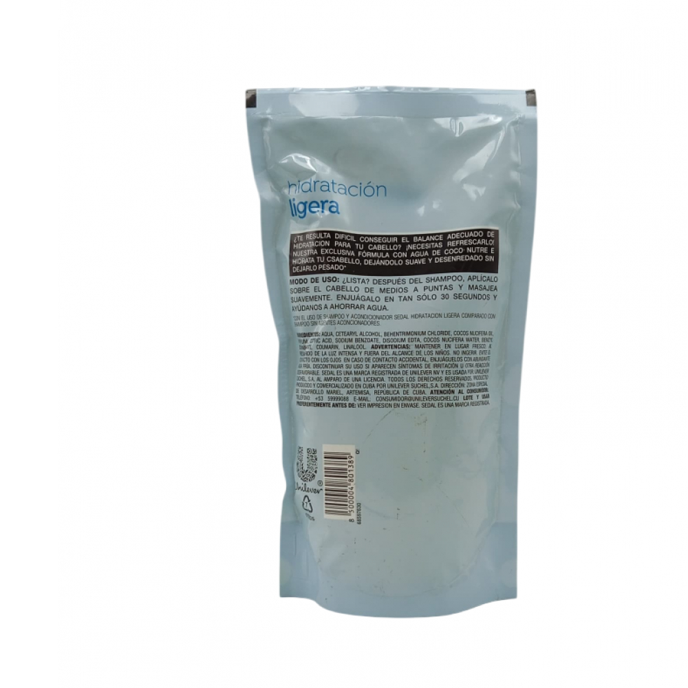 Acondicionador de agua de coco -Hidratación ligera- Sedal (300 ml) - Miniatura 2