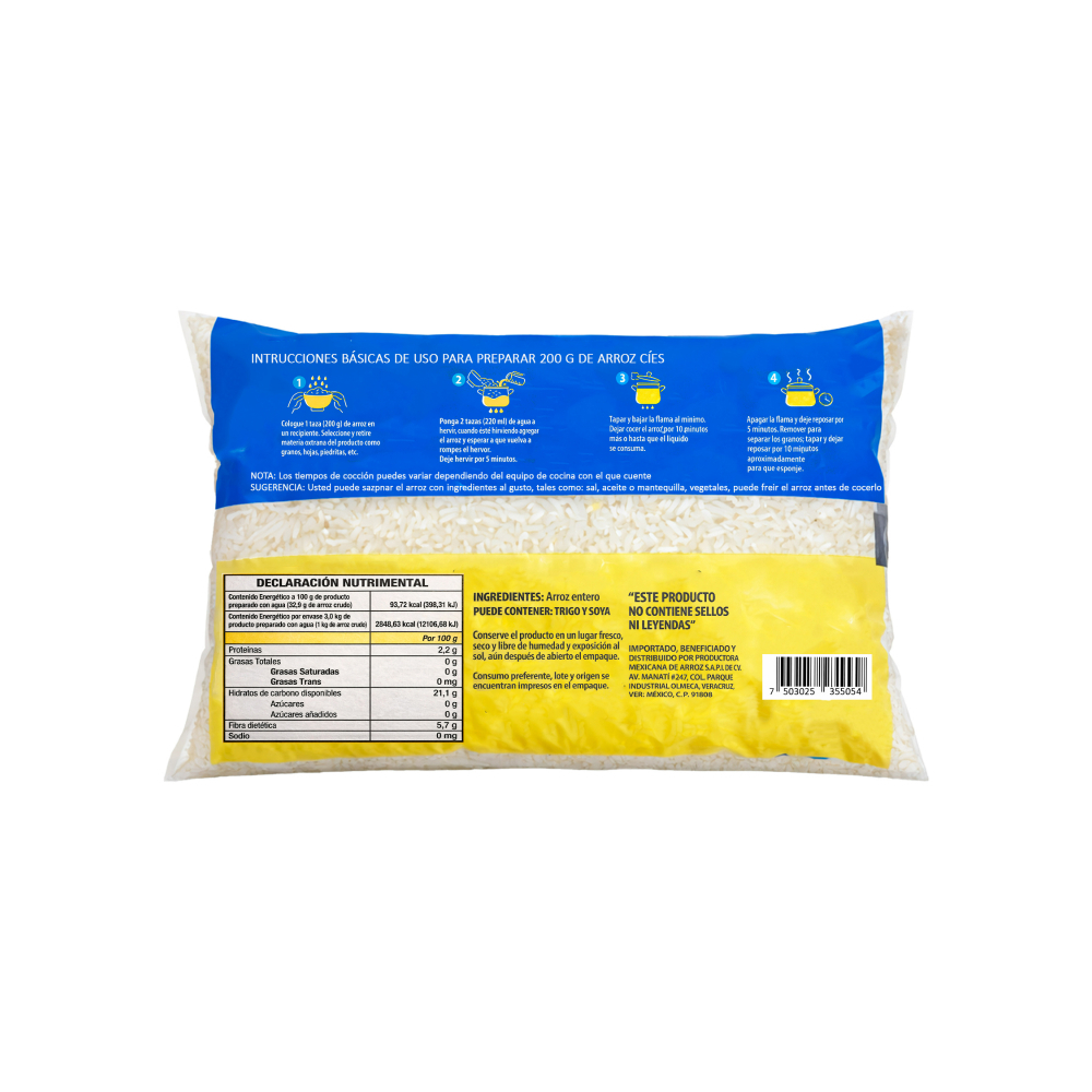 Arroz blanco Cíes (2 x 1 kg / 2.2 lb) - Miniatura 3
