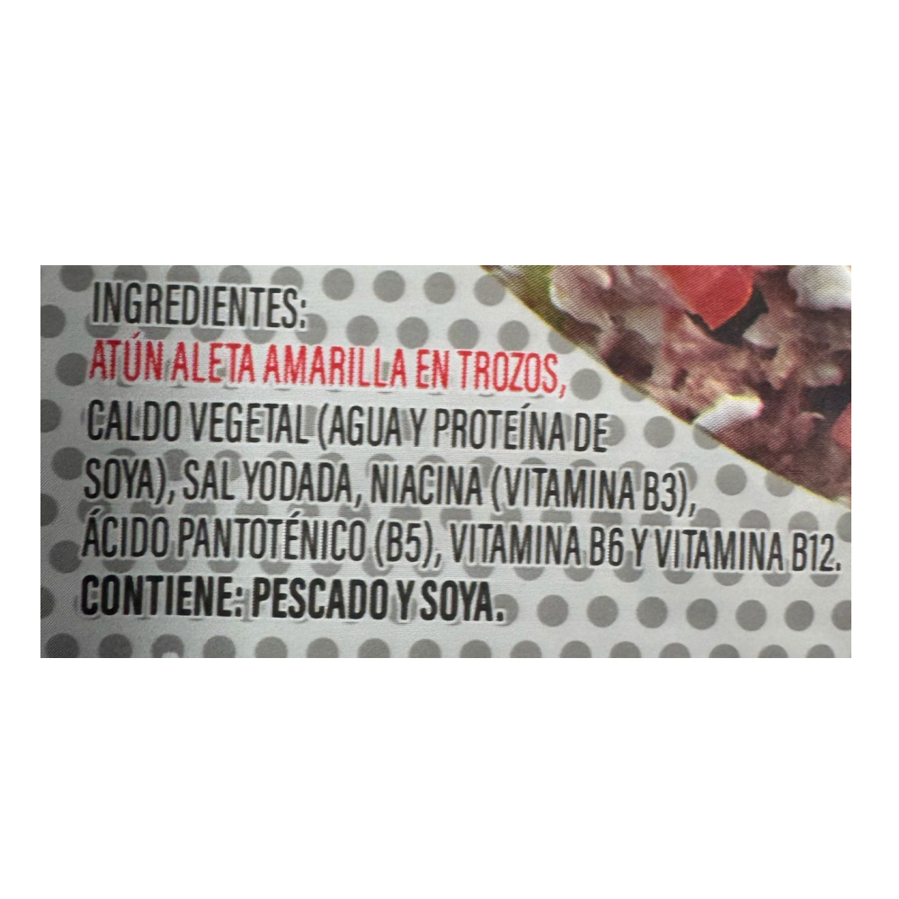 Atún aleta amarilla en trozos de agua fortificado con vitaminas del complejo B Dolores (74 g / 2.61 oz) - Miniatura 3