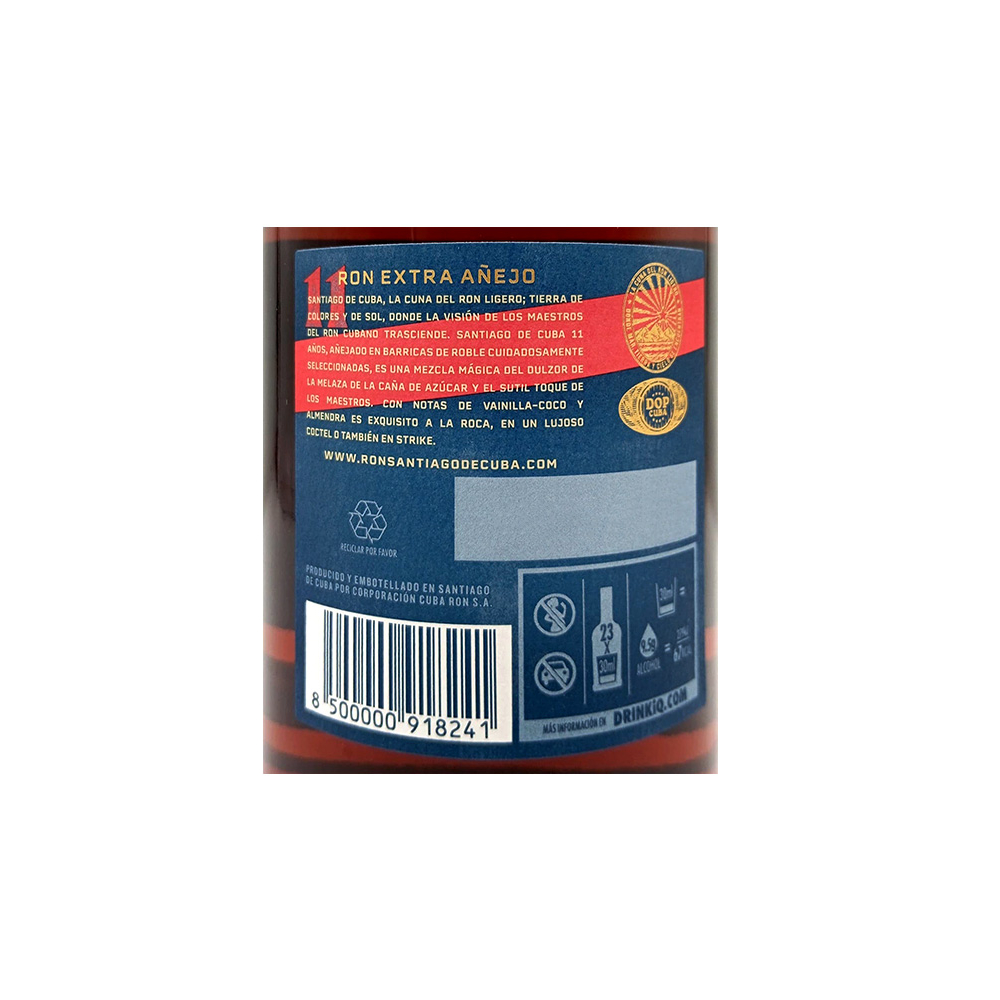 Ron Extra Añejo 11 años Santiago de Cuba (700 ml) - Miniatura 2