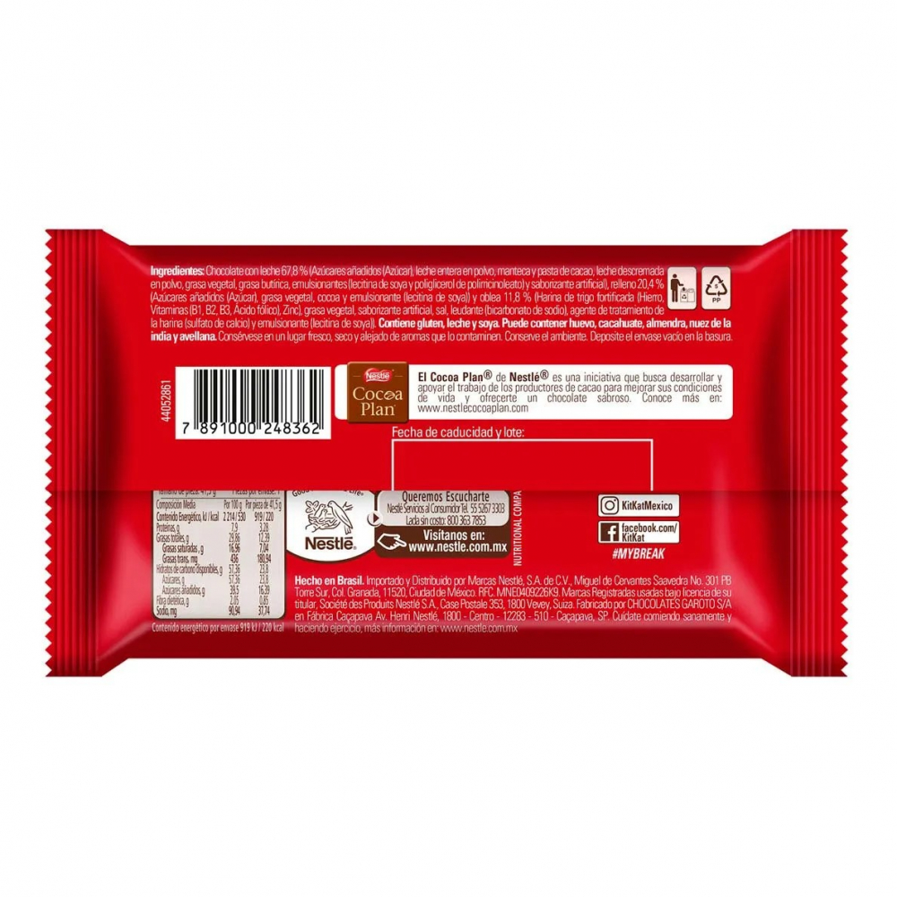 Chocolate con leche KitKat (41.5 g / 1.46 oz) - Miniatura 2