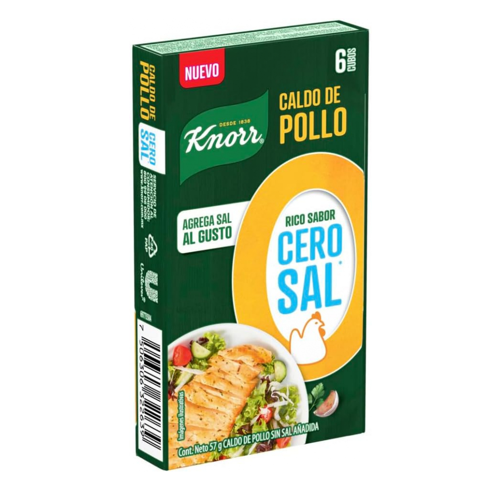 Caldo de pollo sin sal añadida Knorr (57 g / 2.01 oz) - Miniatura 2