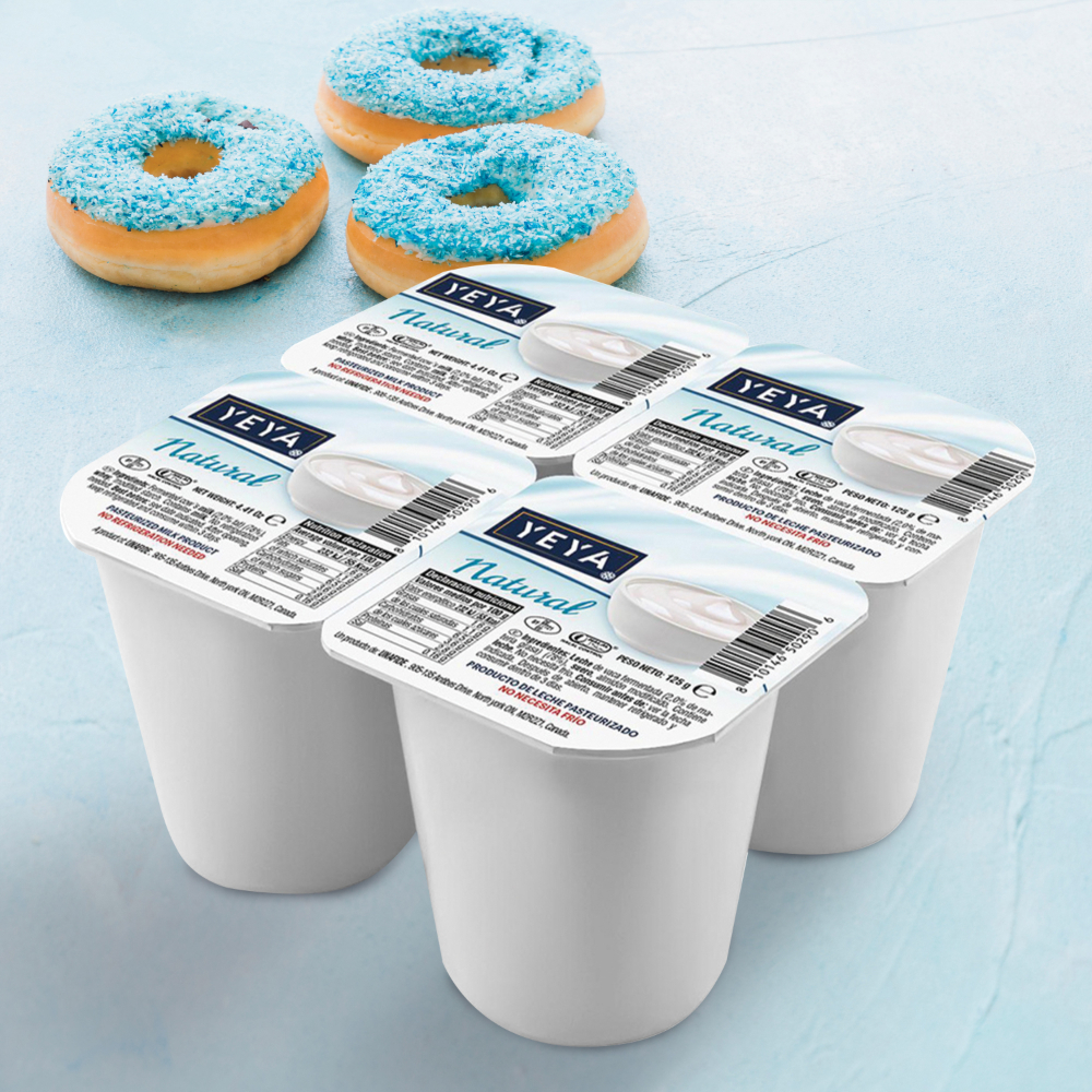 Yogurt pasteurizado natural YEYA (4 x 125 g / 4.41 oz) - Miniatura 4