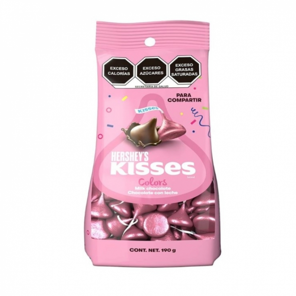 Chocolate con leche fiesta rosa Hershey's Kisses (190 g / 6.7 oz) - Miniatura 2