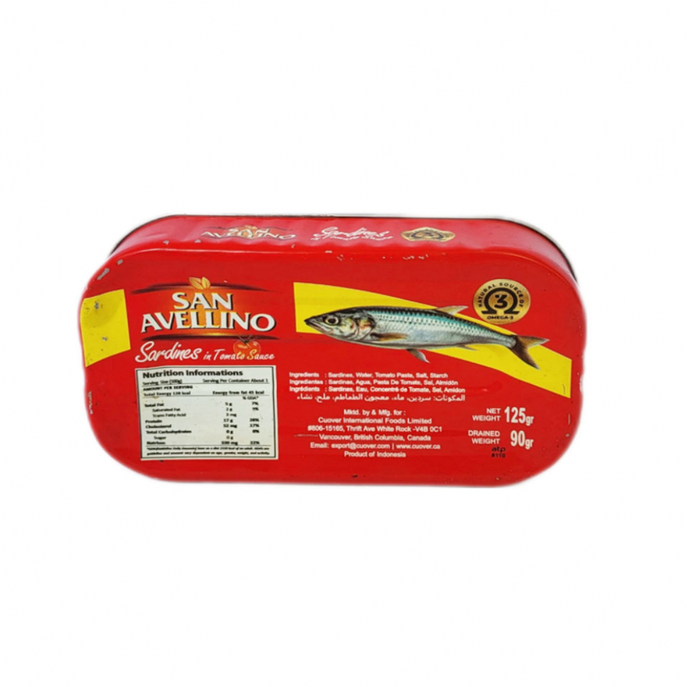 Sardinas en salsa de tomate San Avellino (125 g / 4.40 oz) - Miniatura 2