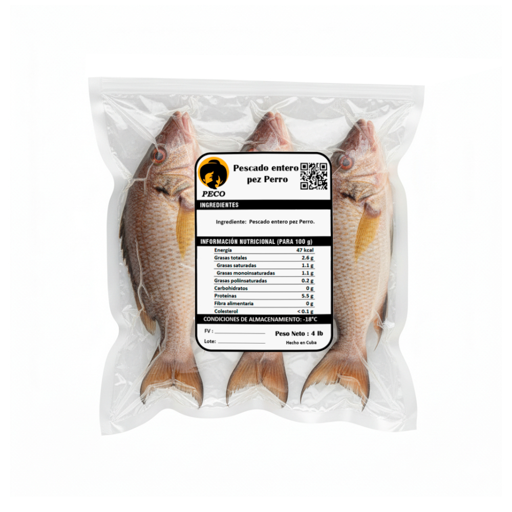 Pescado entero pez perro Peco (1.81 kg / 4 lb) - Miniatura 2