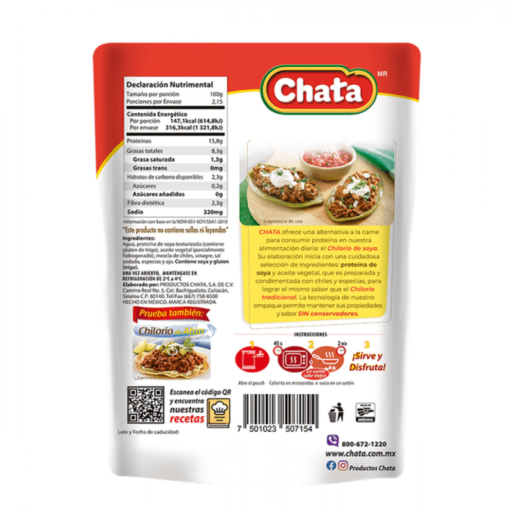 Chilorio de soya Chata (215 g / 7.58 oz) - Miniatura 2