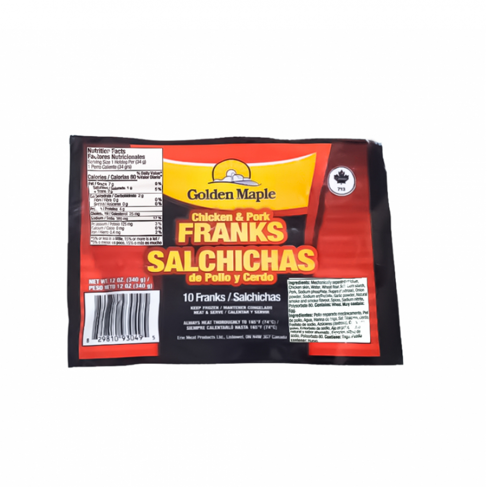 Salchichas de pollo y cerdo Golden Maple (340 g / 12 oz) - Miniatura 2