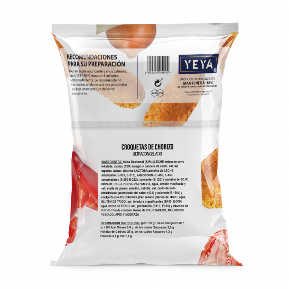 Croquetas de chorizo YEYA (500 g / 1.1 lb) - Miniatura 3