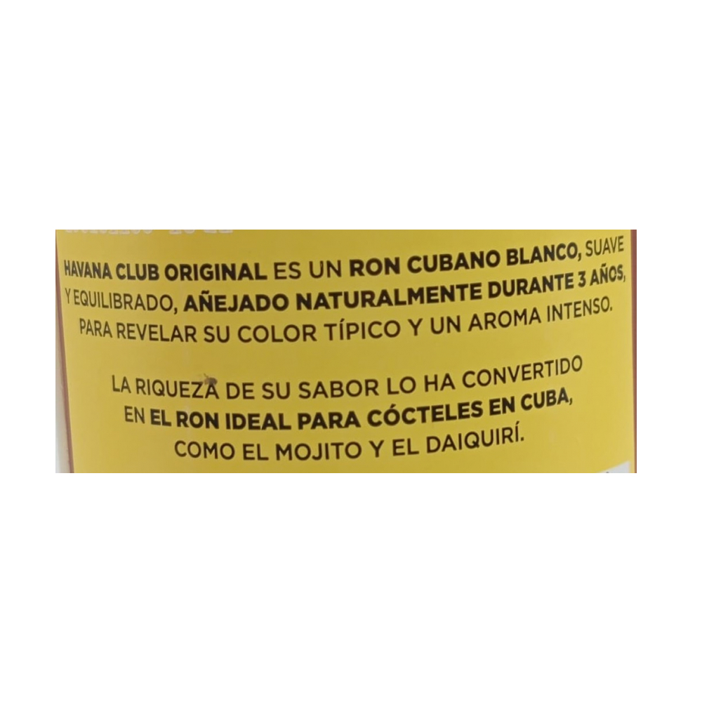 Botella de ron Original Añejo 3 Años 40 % vol Havana Club (700 ml) - Miniatura 3