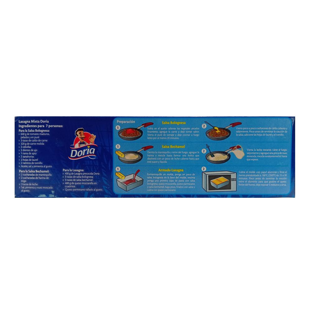 Pastas alimenticias lasaña Doria (400 g / 14.11 oz) - Miniatura 2