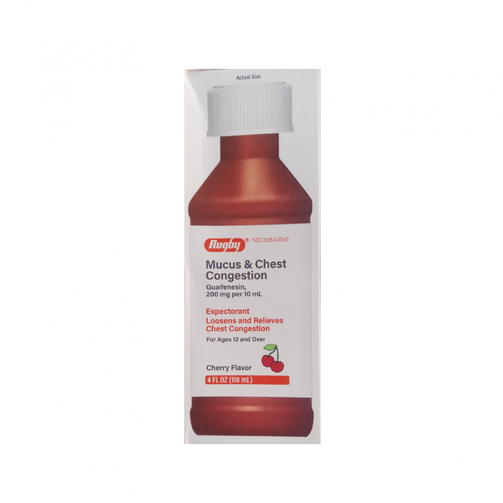 Guaifenesina 200 mg / 10 ml. Jarabe para aliviar la congestión del pecho. Sabor cereza (118 ml / 4 fl oz) - Miniatura 2