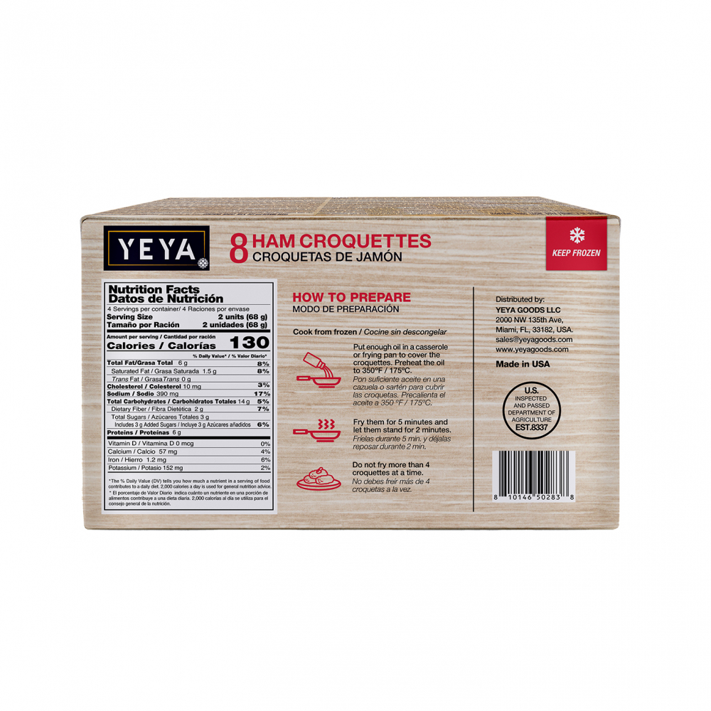 Croquetas de jamón YEYA (2 x 8 U) - Miniatura 3