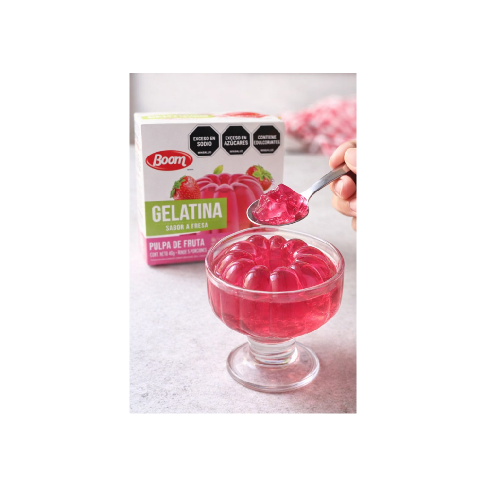 Gelatina sabor fresa Boom (40 g / 1.4 oz) - Miniatura 4