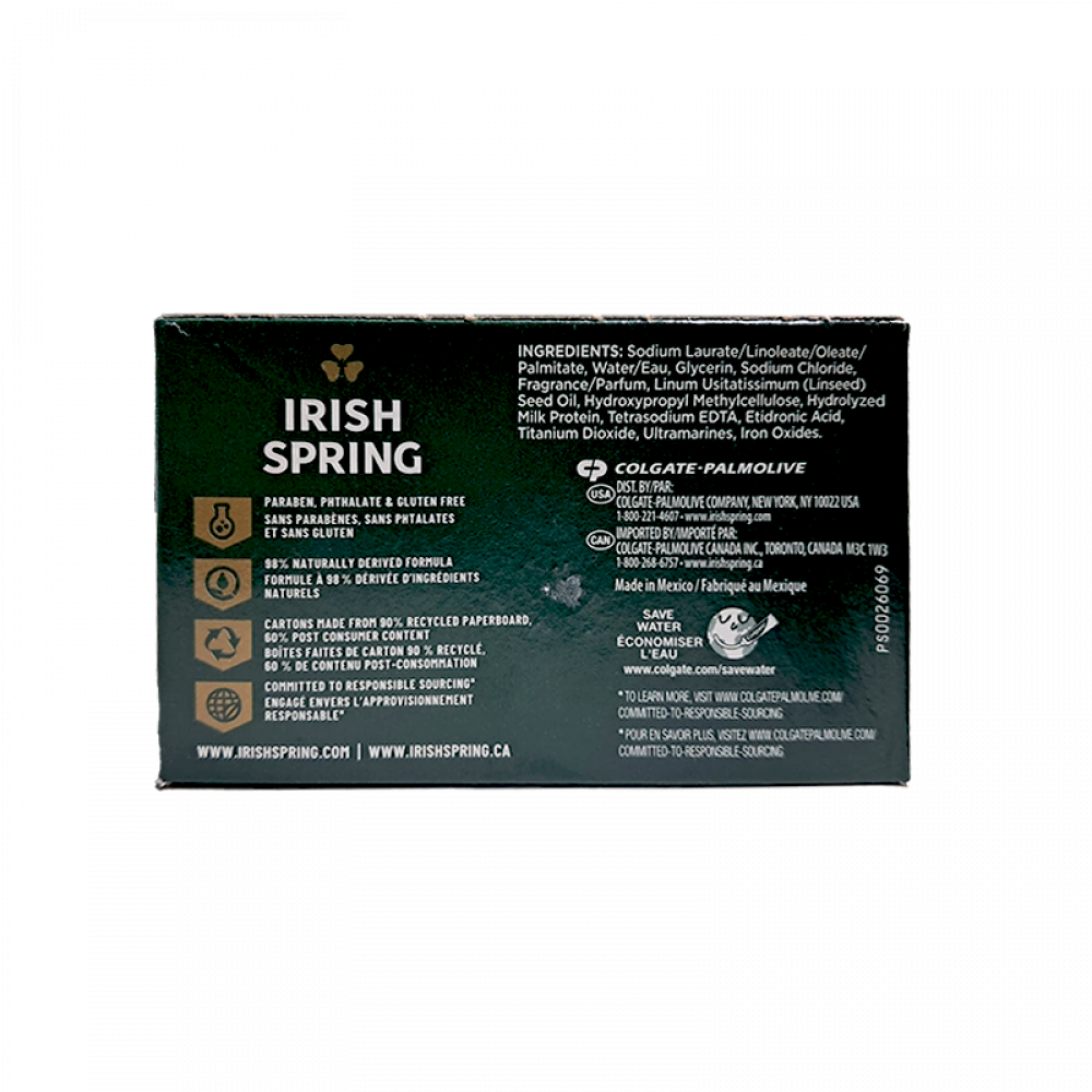 Jabón desodorante en barra ráfaga de hielo Irish Spring (104.8 g / 3.7 oz) - Miniatura 2